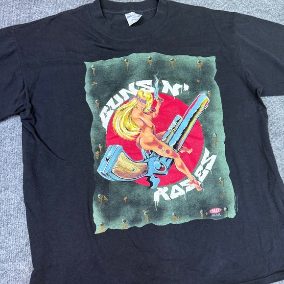 Vintage 1992 Guns N Roses 91-92 Tour T Shirt Licensed‎ Conart Graphic Tee XL - Picture 3 of 8
